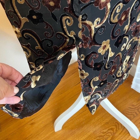 Maggie London Burnout Velvet Sleeveless Shift Dress Sz 10 - Picture 3 of 6